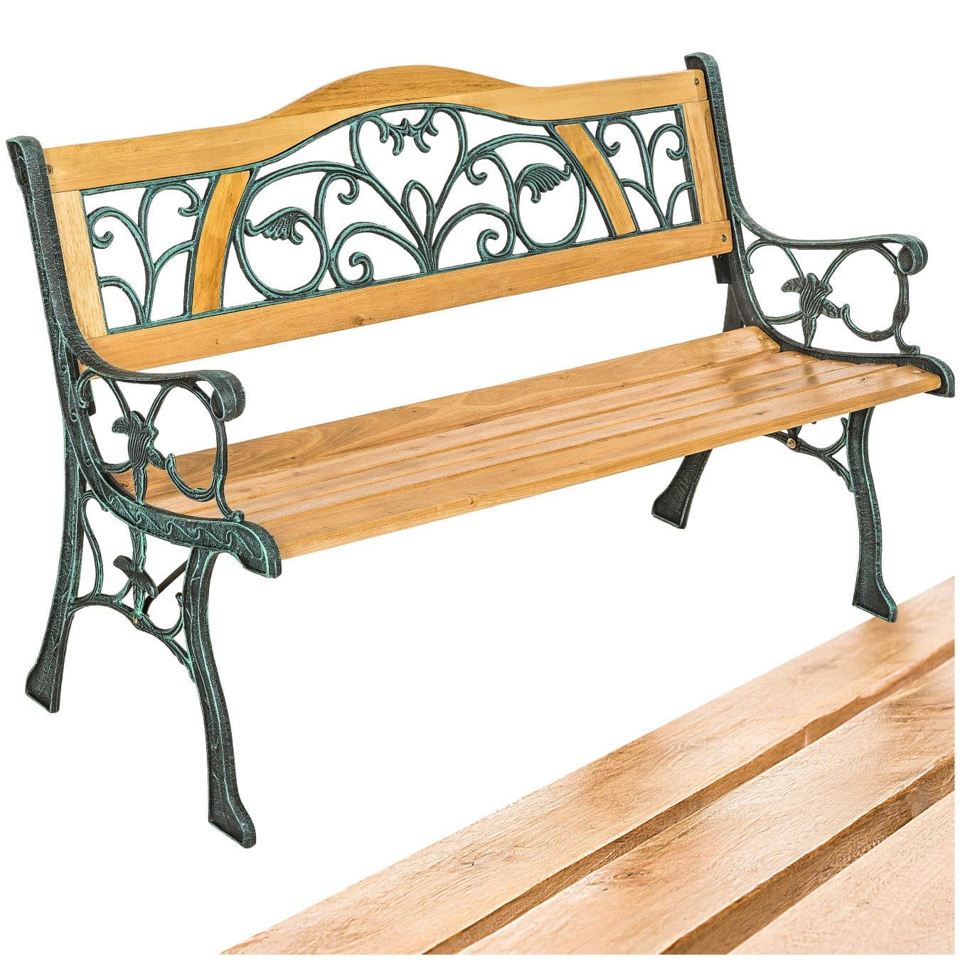 tectake Gartenbank Kathi 2-Sitzer Holz Gusseisen - Bild 2