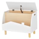 COSTWAY Spielzeugtruhe Kinderregal Holz 60x30x44 cm Weiß Bild 2
