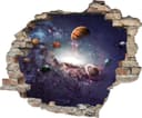 queence Wandtattoo Planeten Bunt 3D Wandsticker Bild 2