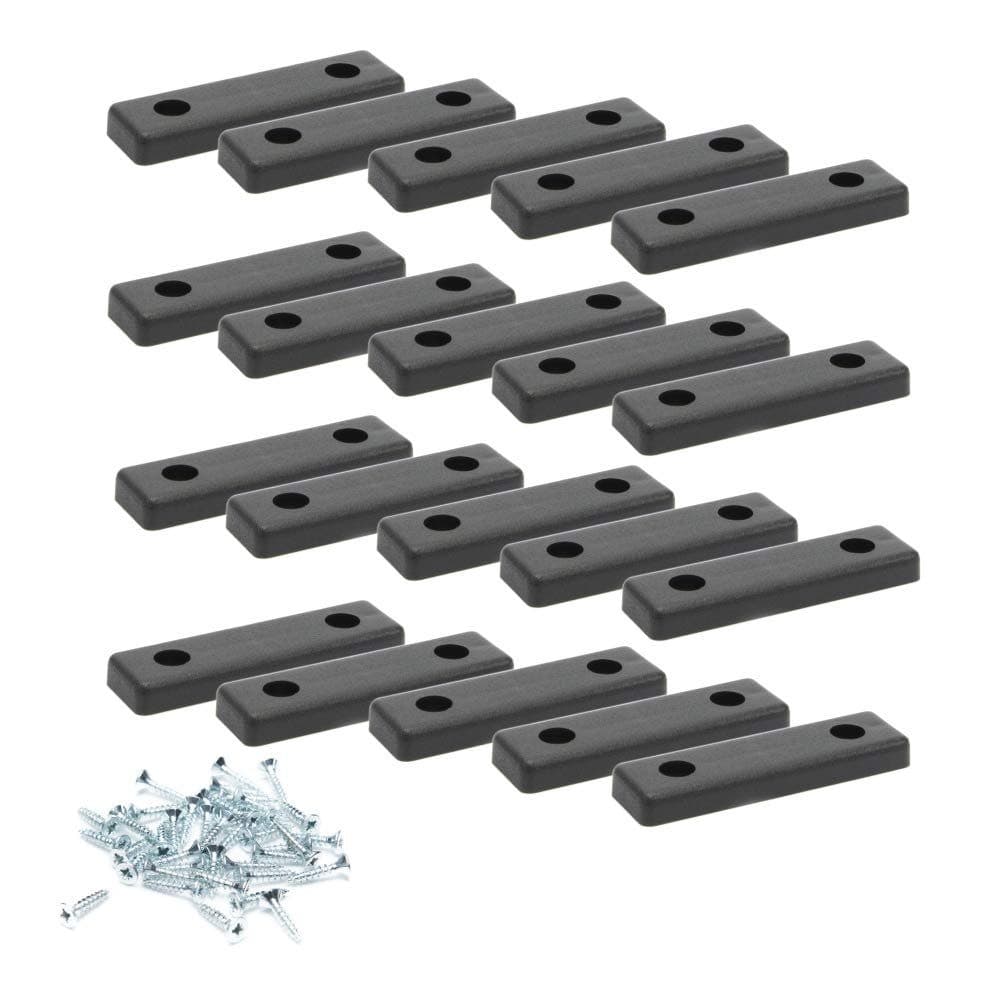 sossai® Möbelfuß Möbelgleiter Schwarz mit Schrauben, 20er Pack - Bild 2