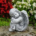 gartendekoparadies.de Gartenfigur Schlafender Engel Grabengel Steinfigur 23 cm 6 kg Frostsicher Bild 2