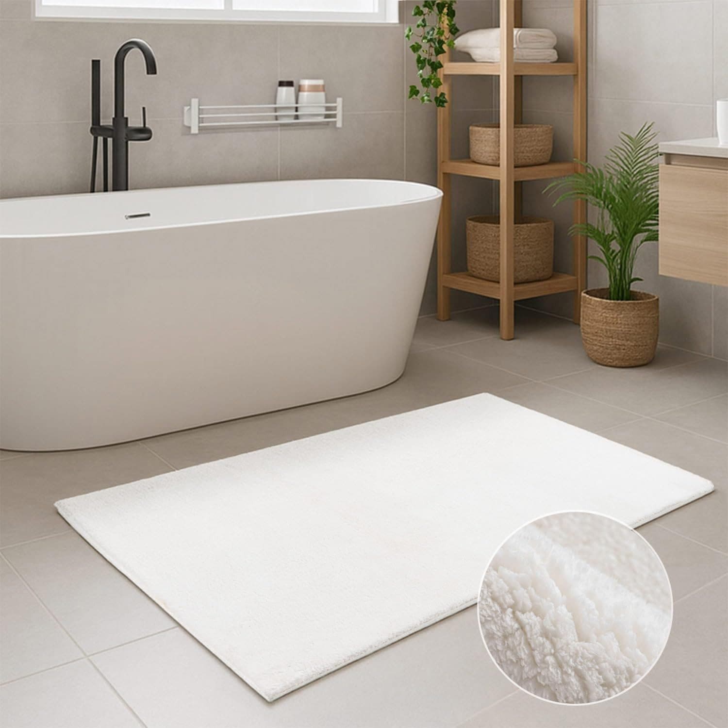 Carpet City Badematte PURE500 Weiß Einfarbig - Bild 2
