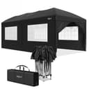 Zelsius Faltpavillon 3x6 m Schwarz mit Seitenwänden Bild 2