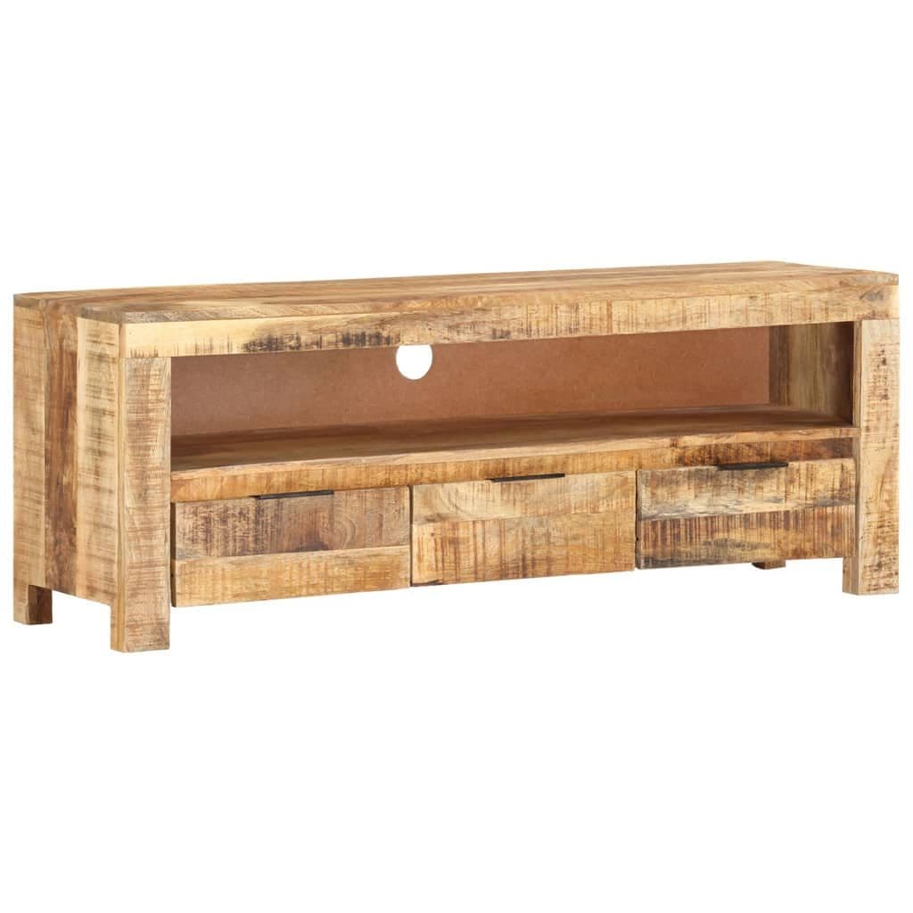 vidaXL TV-Schrank aus rauem Holz mit 3 Schubladen - Bild 2