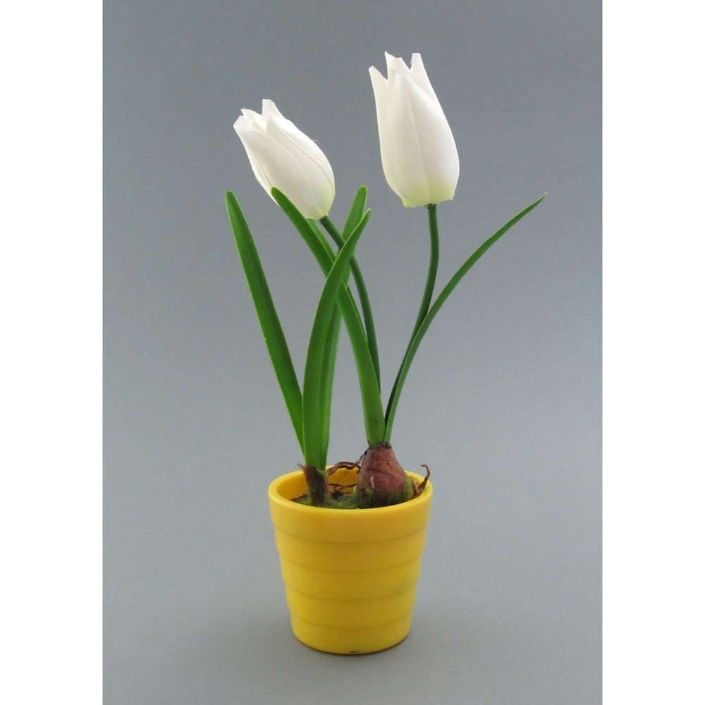 Kunstblume Tulpe Weiß Kunstpflanze Gasper
