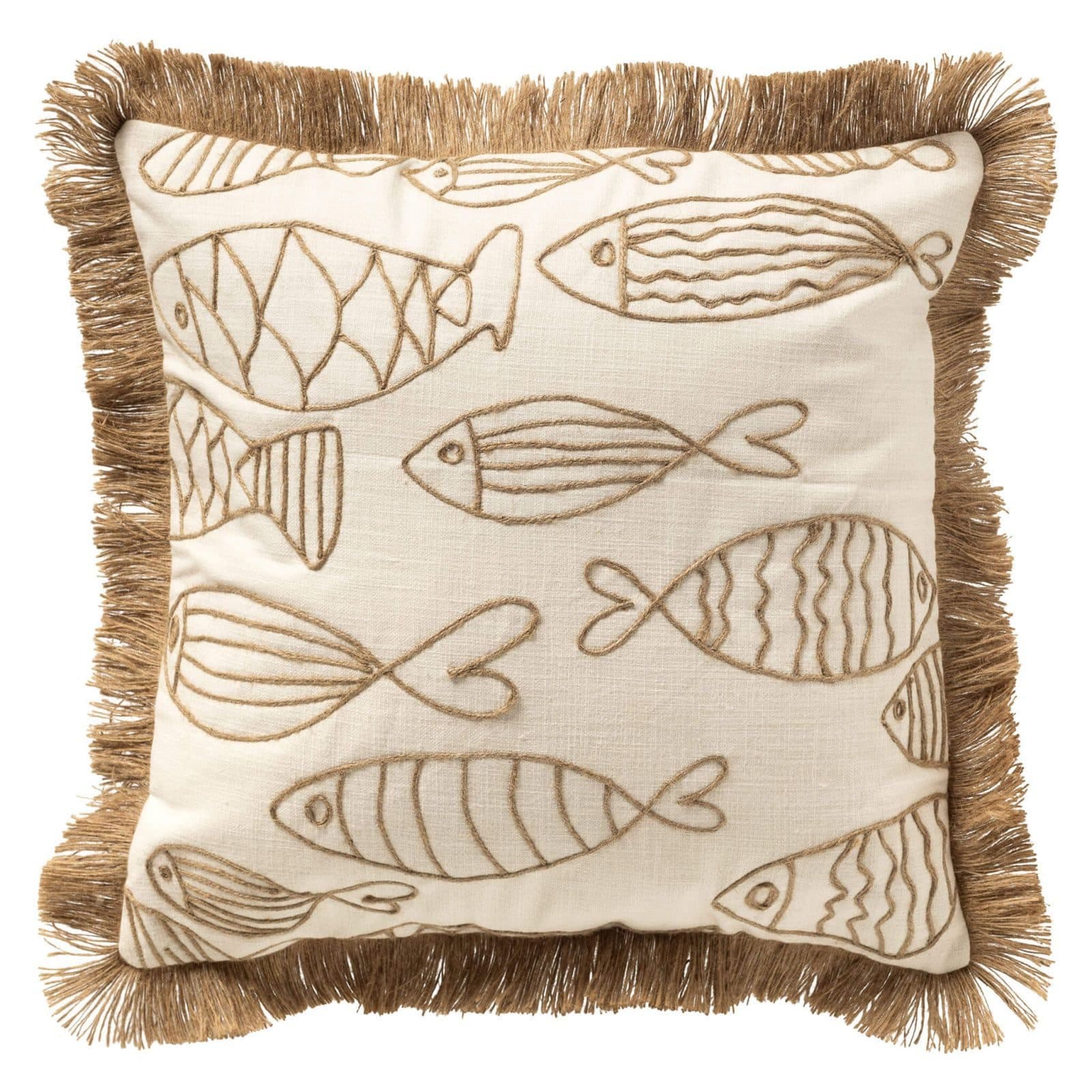 Dutch Decor Kissenhülle 'Nemo' Blau Fischmuster Fransen - Bild 2