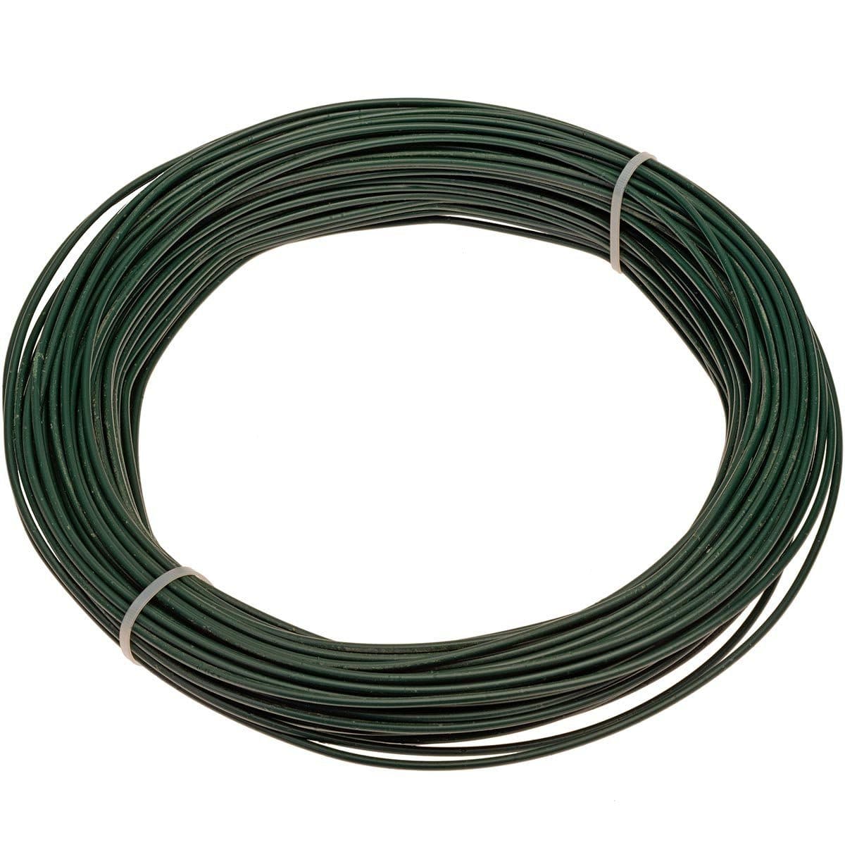 HaGa Spanndraht 3mm x 10m Gartendraht für Maschendrahtzaun Grün - Bild 2