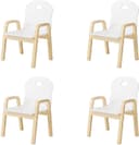 Homfa Kinderstuhl 4er Set Höhenverstellbar 61,5-48,5 cm Massivholz Bild 2
