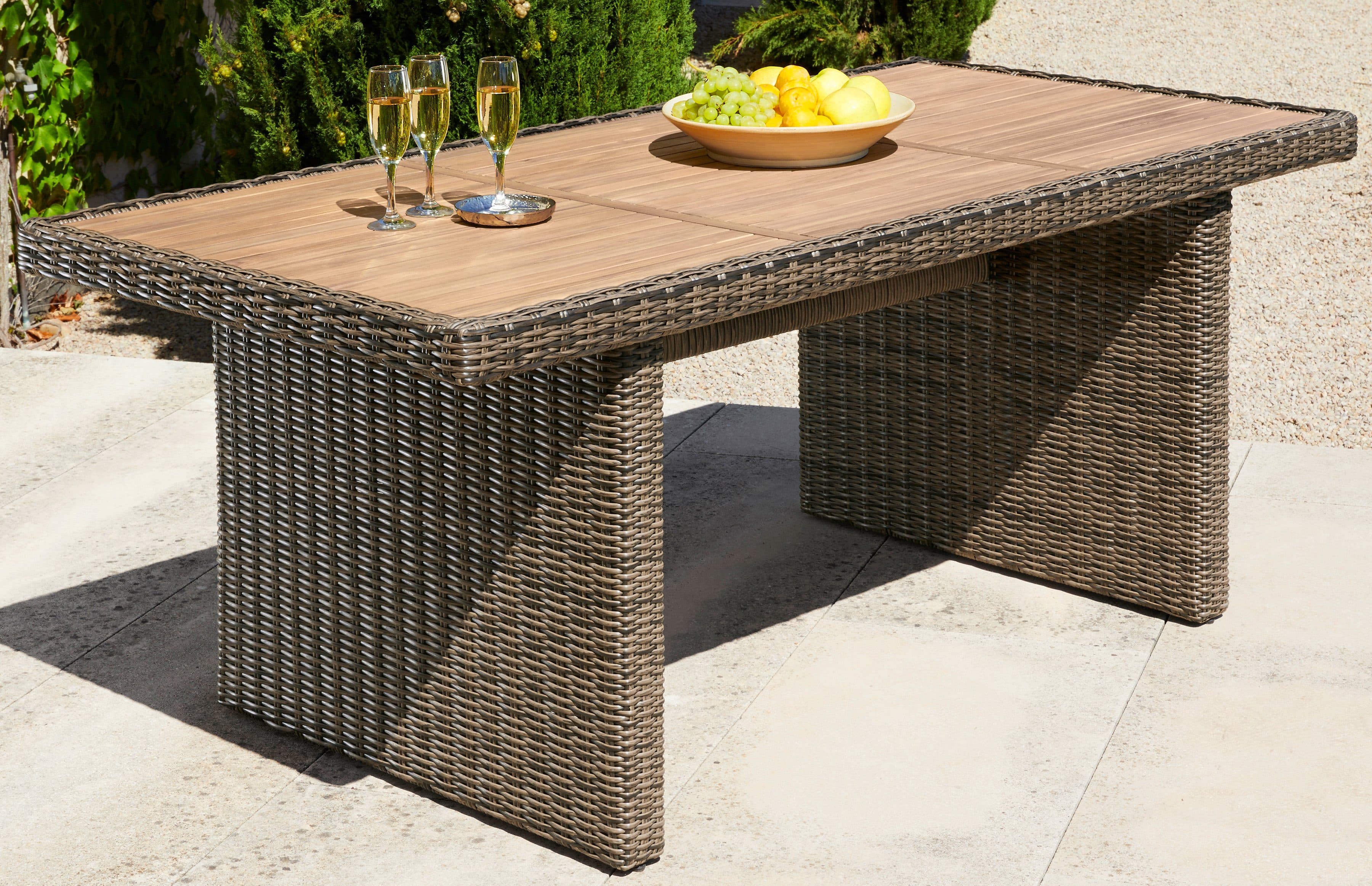 MERXX Gartentisch Toskana Akazienholz Aluminium Beige - Bild 2