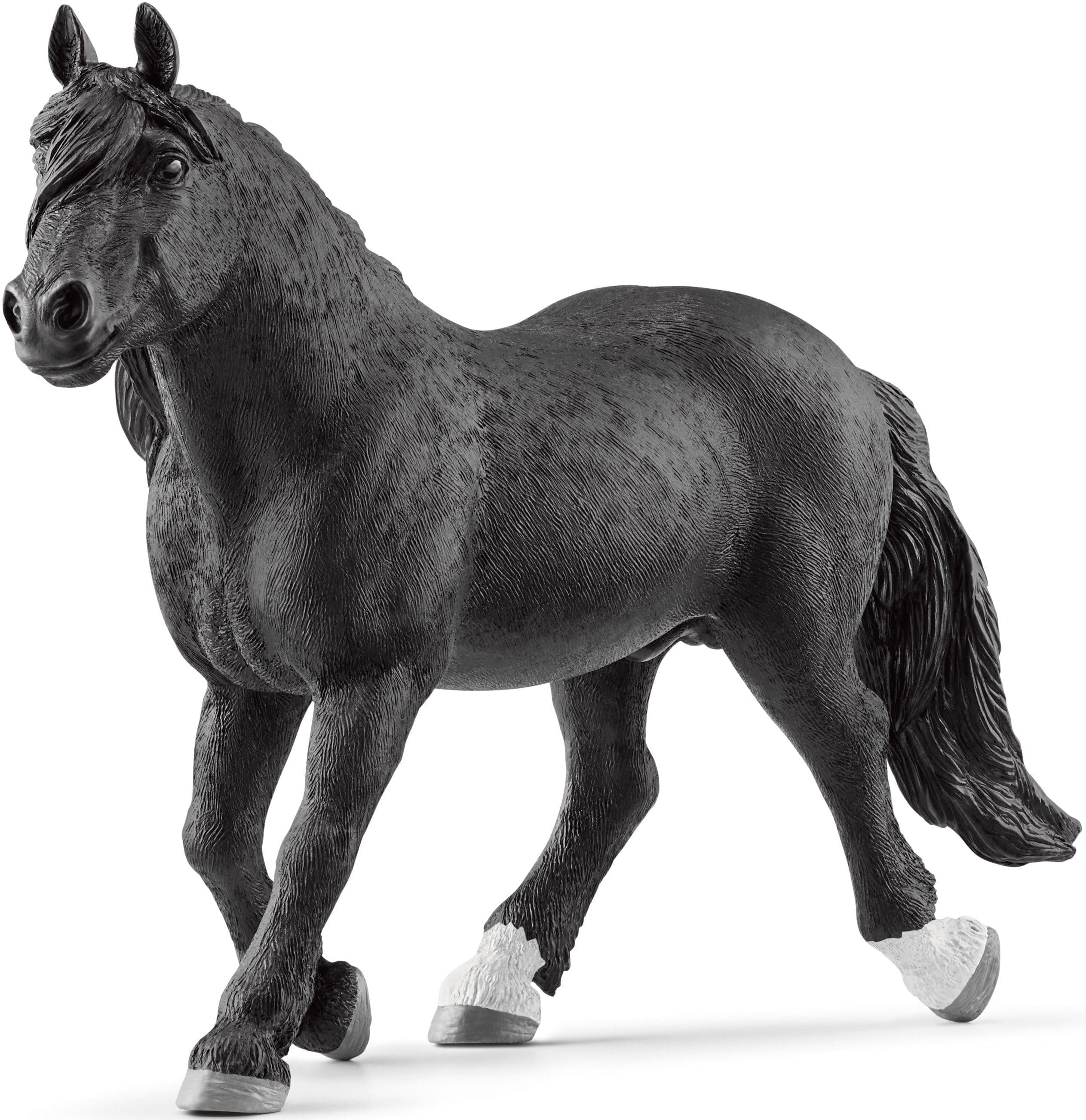 Schleich® Spielfigur FARM WORLD Noriker Hengst Schwarz Weiß