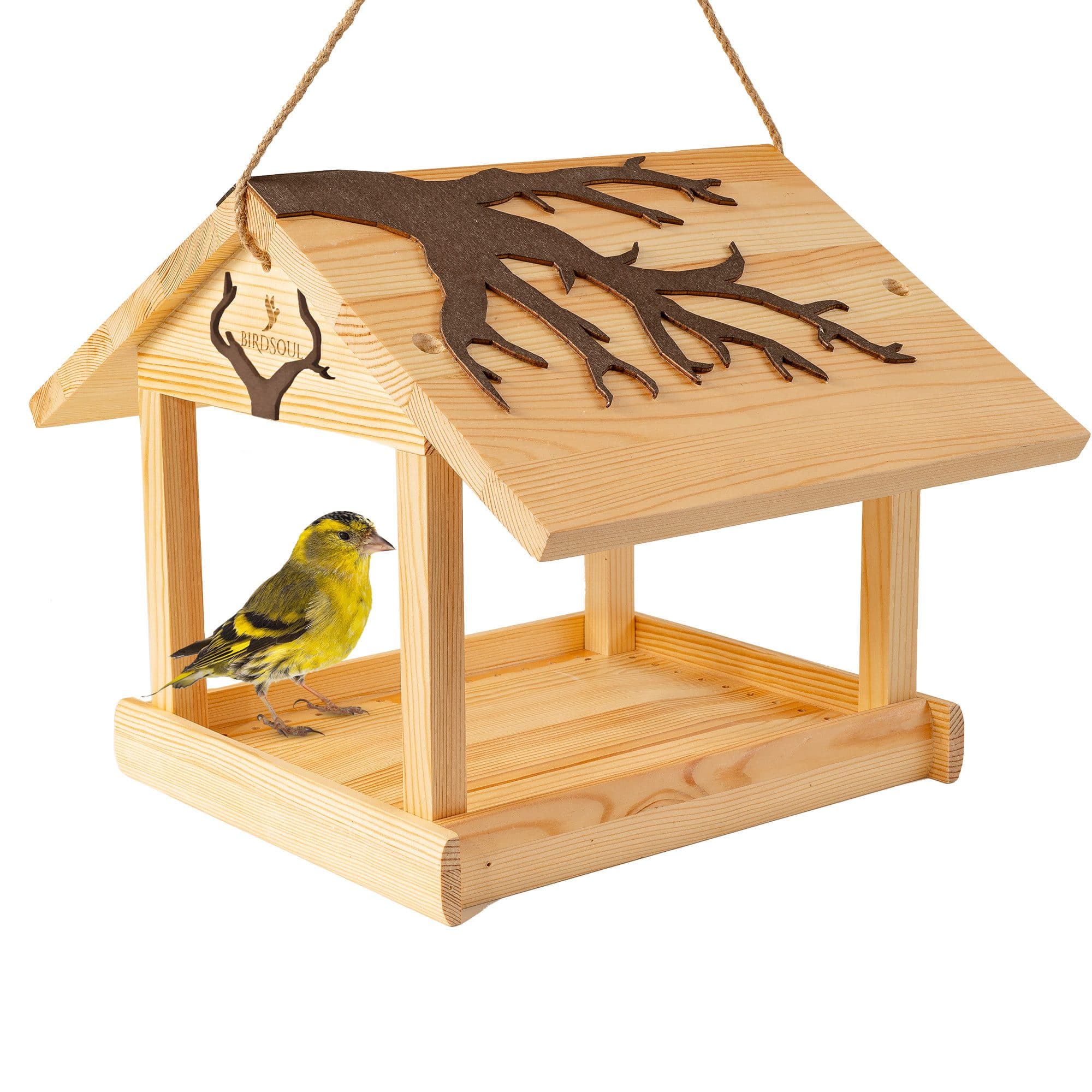 BIRDSOUL Vogelhaus Forest Braun Wasserableitendes Design - Bild 2