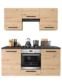 ROYAL24_MARKT Küchenzeile K23-G180 180 cm MDF Front Holzoptik Artisan Eiche Bild 2