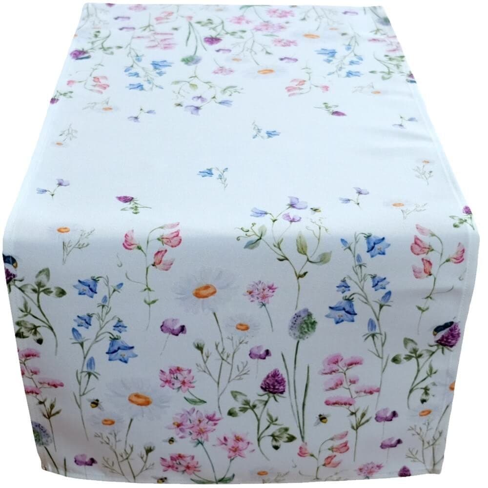 matches21 HOME & HOBBY Tischläufer NORA Wiesenblumen Mitteldecke Polyester 40 x 90 cm - Bild 2