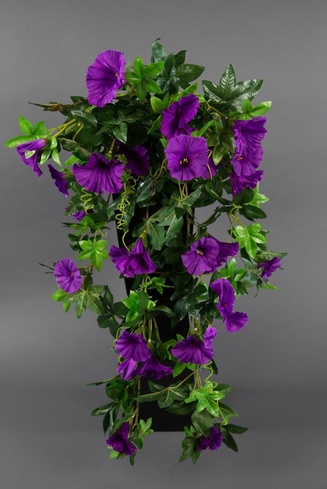 Seidenblumen Roß Kunstranke Petunienranke 65cm Lila Rosa