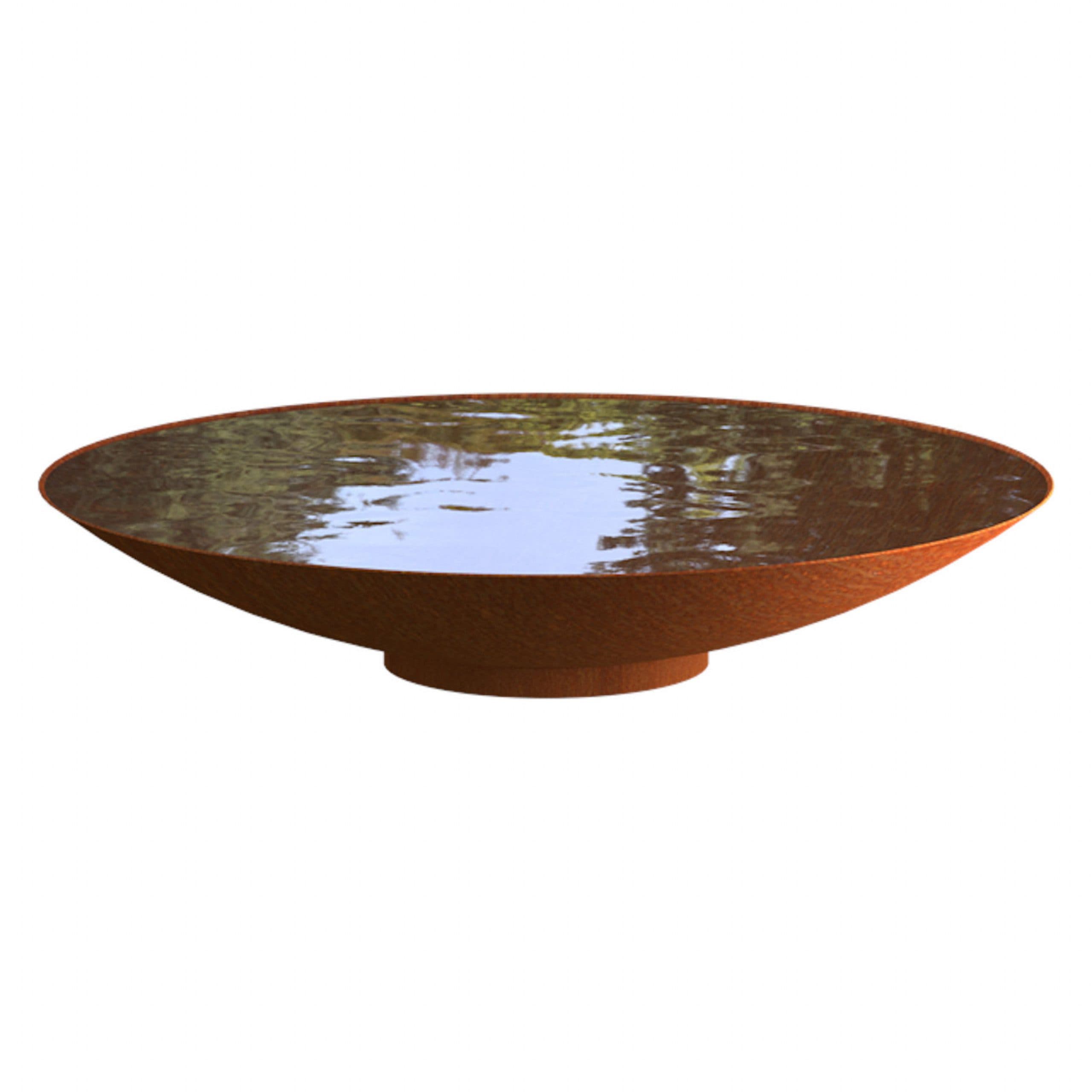 Adezz Wasserschale rund Corten-Stahl Rost braun/orange