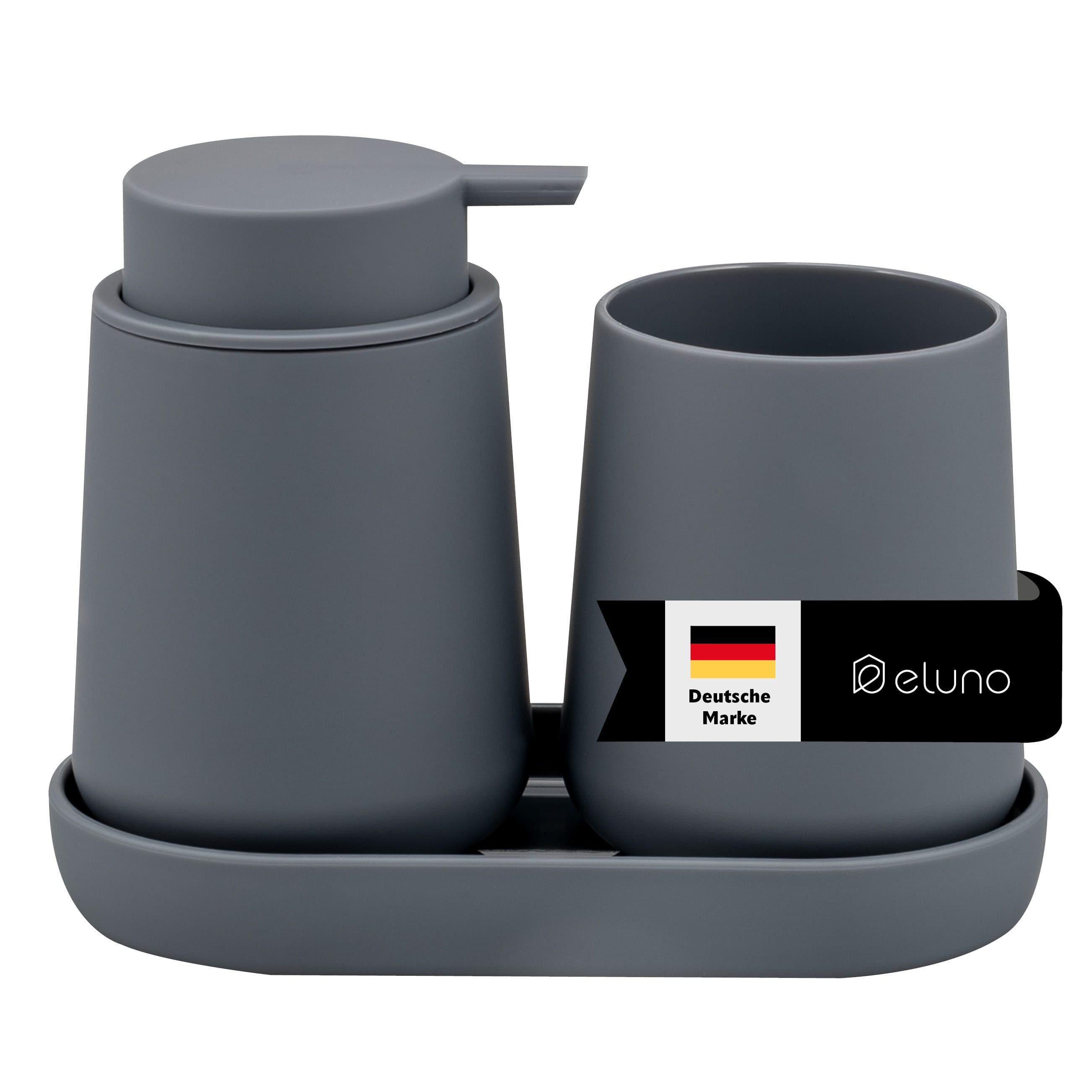 eluno Badaccessoire-Set TESERO 3tlg. Soft-Touch Grau - Bild 2