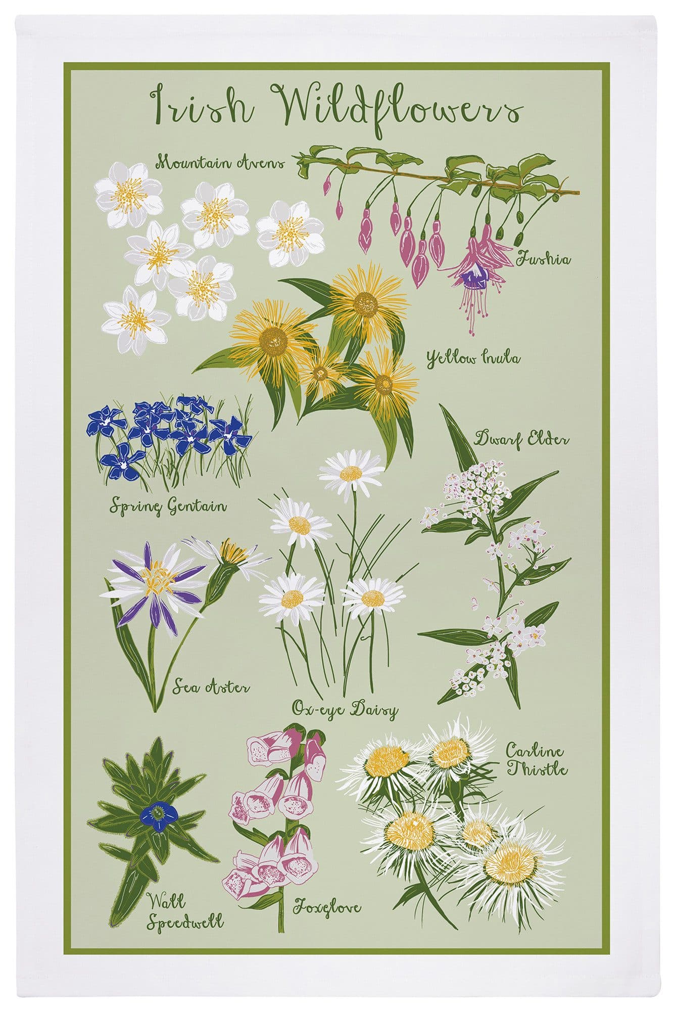 Geschirrtuch Irish Wildflowers - Baumwolle, bedruckt
