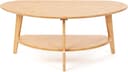 needs&wants® Couchtisch 100% Bambus Oval Halbrund mit Ablage Bild 2