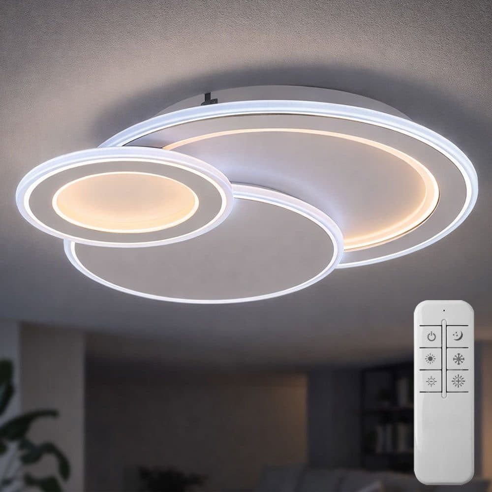 WOFI LED Deckenleuchte Weiß Dimmbar mit Fernbedienung - Bild 2