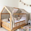 lilimaus Betthimmel Hausbett aus 100% Musselin-Baumwolle Beige Bild 2