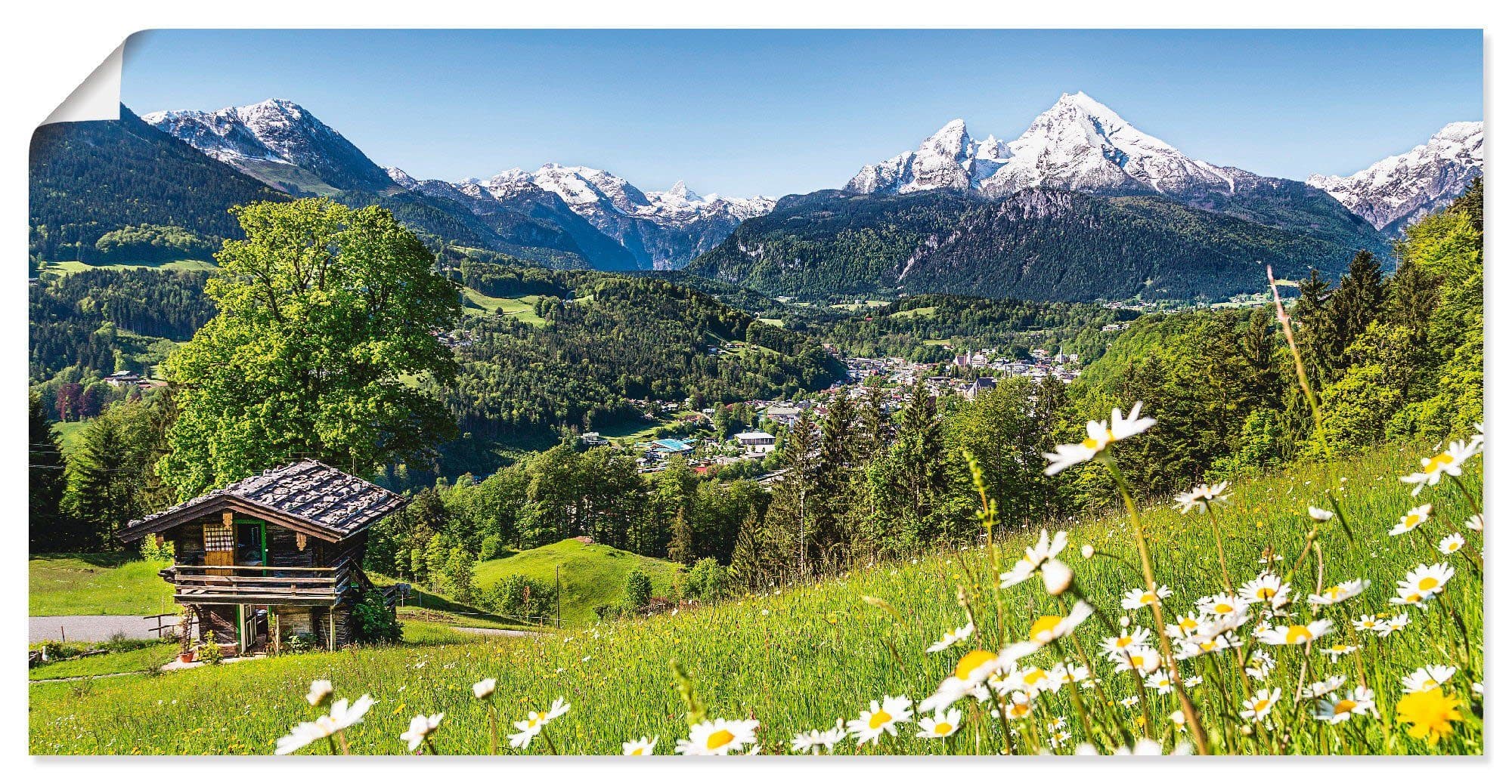 Artland Wandbild Landschaft in den Bayerischen Alpen Grün - Bild 2