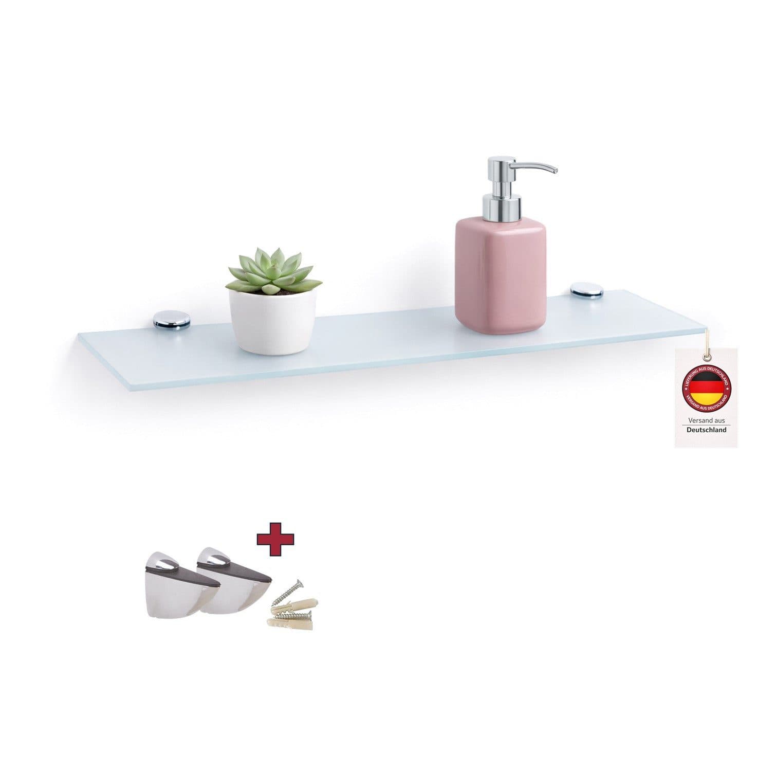 HOOZ Wandregal Glasregal Weiß ESG-Sicherheitsglas Modern - Bild 2
