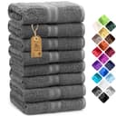 NatureMark Handtücher 8er-Set Anthrazit Grau 100% Baumwolle Bild 2