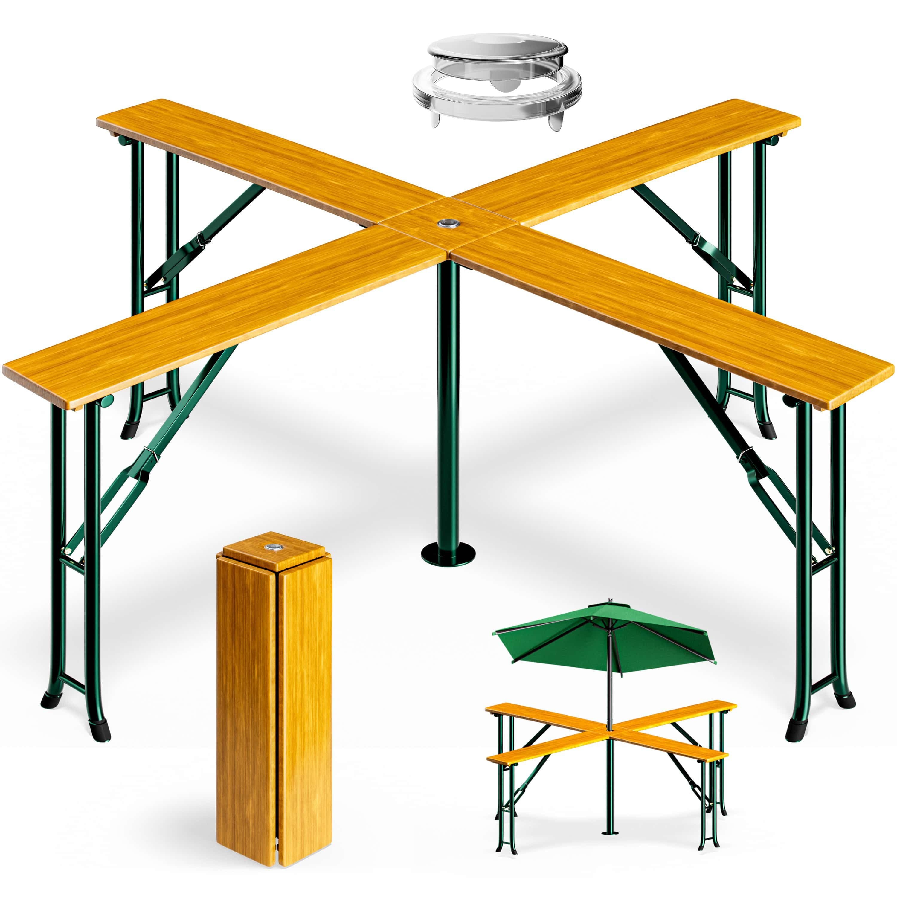 Casaria Stehtisch Quattro XXL Klappbar Biertisch Bartisch Bierzeltgarnitur - Bild 2