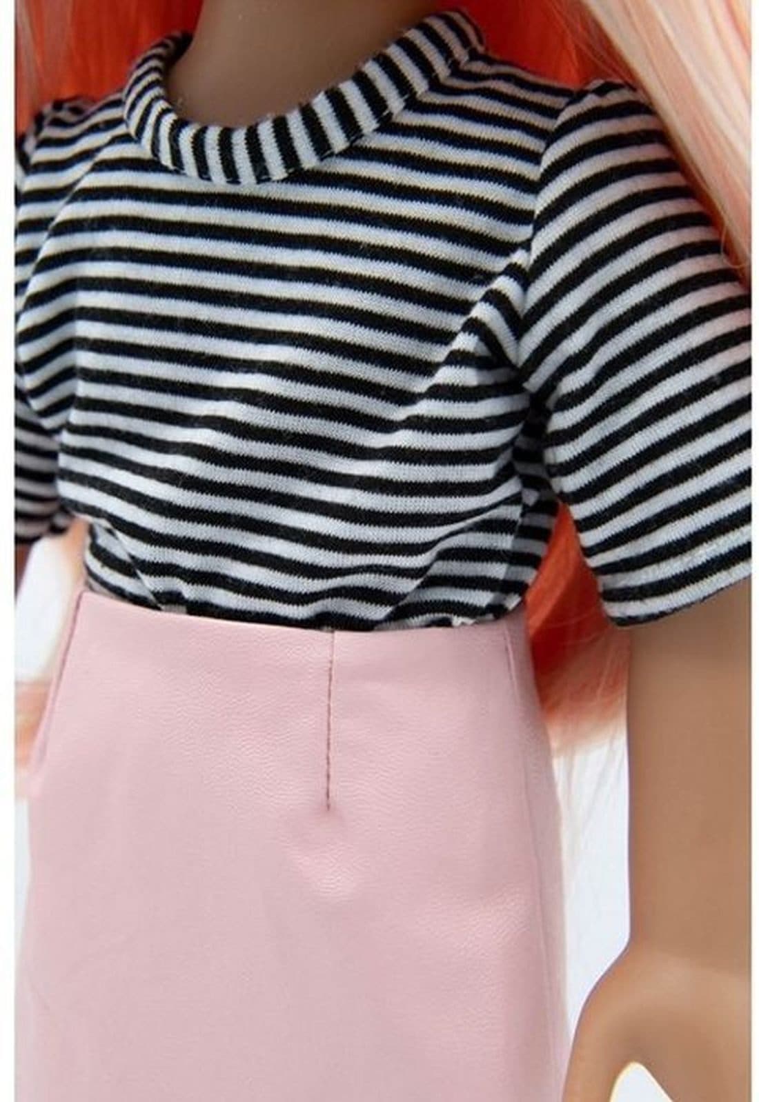 I´m a Girly Puppen-Shirt Schwarz-Weiß Gestreift für 43 cm Puppe