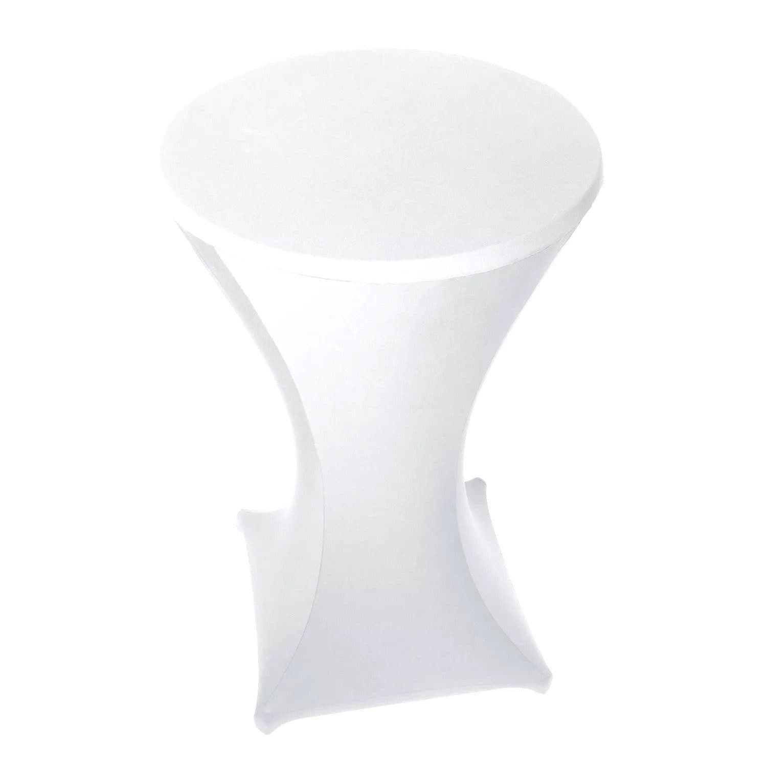 Jirex Stehtischhusse Weiß Stretch 70 cm