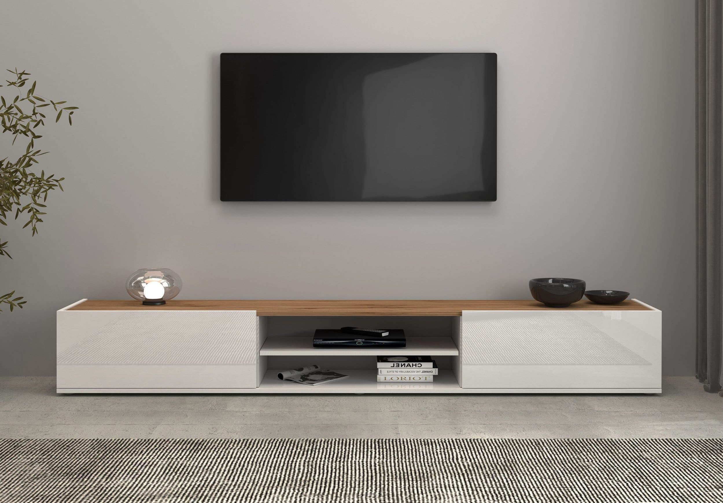 OTTO home Lowboard Garda TV-Kommode Weiß Hochglanz Barockstil - Bild 2