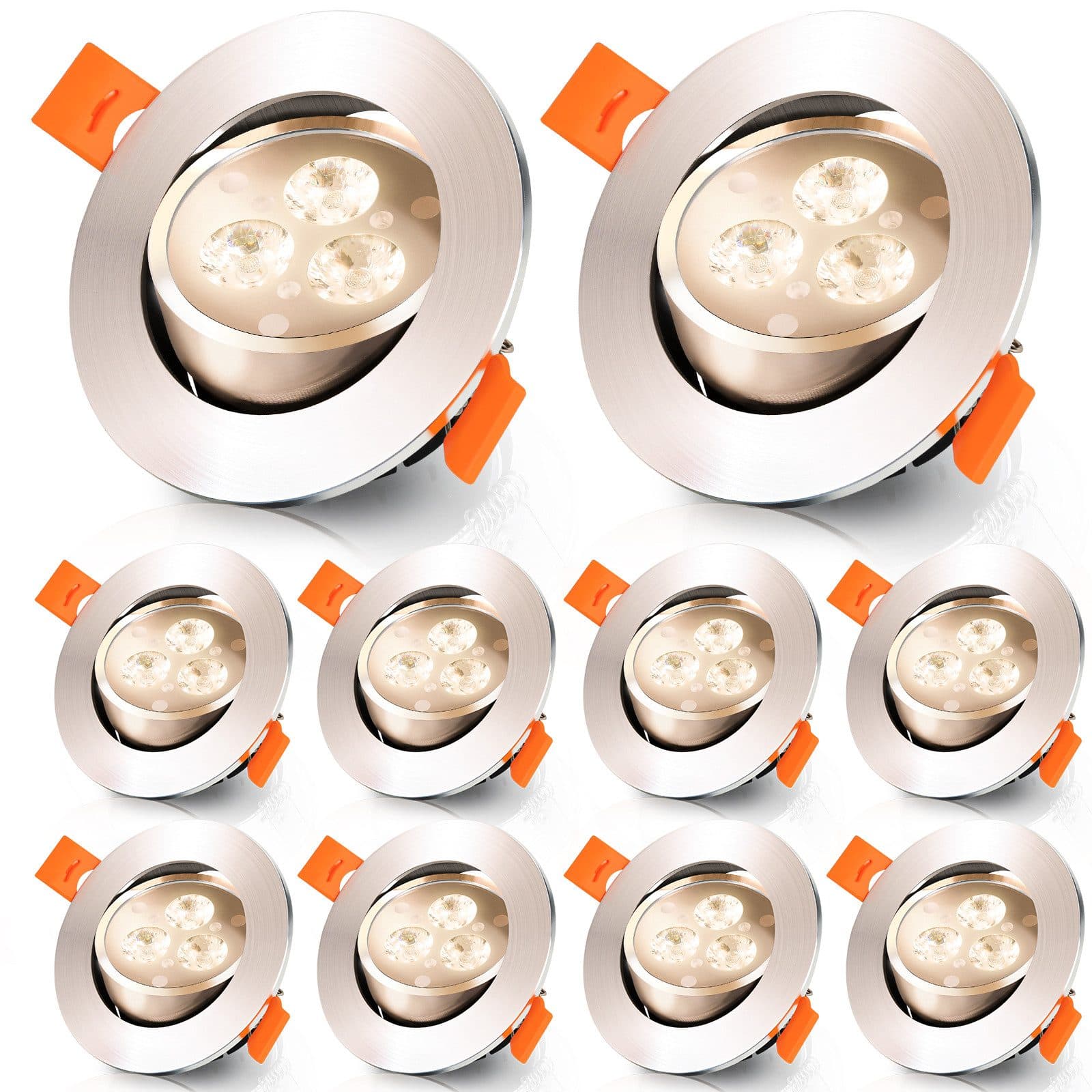 Clanmacy LED Einbauleuchte 3W LED Einbaustrahler Warmweiß - Bild 2