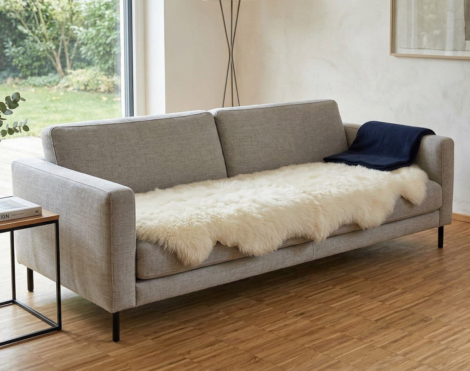 KUHFELL online & NOMAD Doppel Lammfell Teppich Weiss Natur - Bild 2