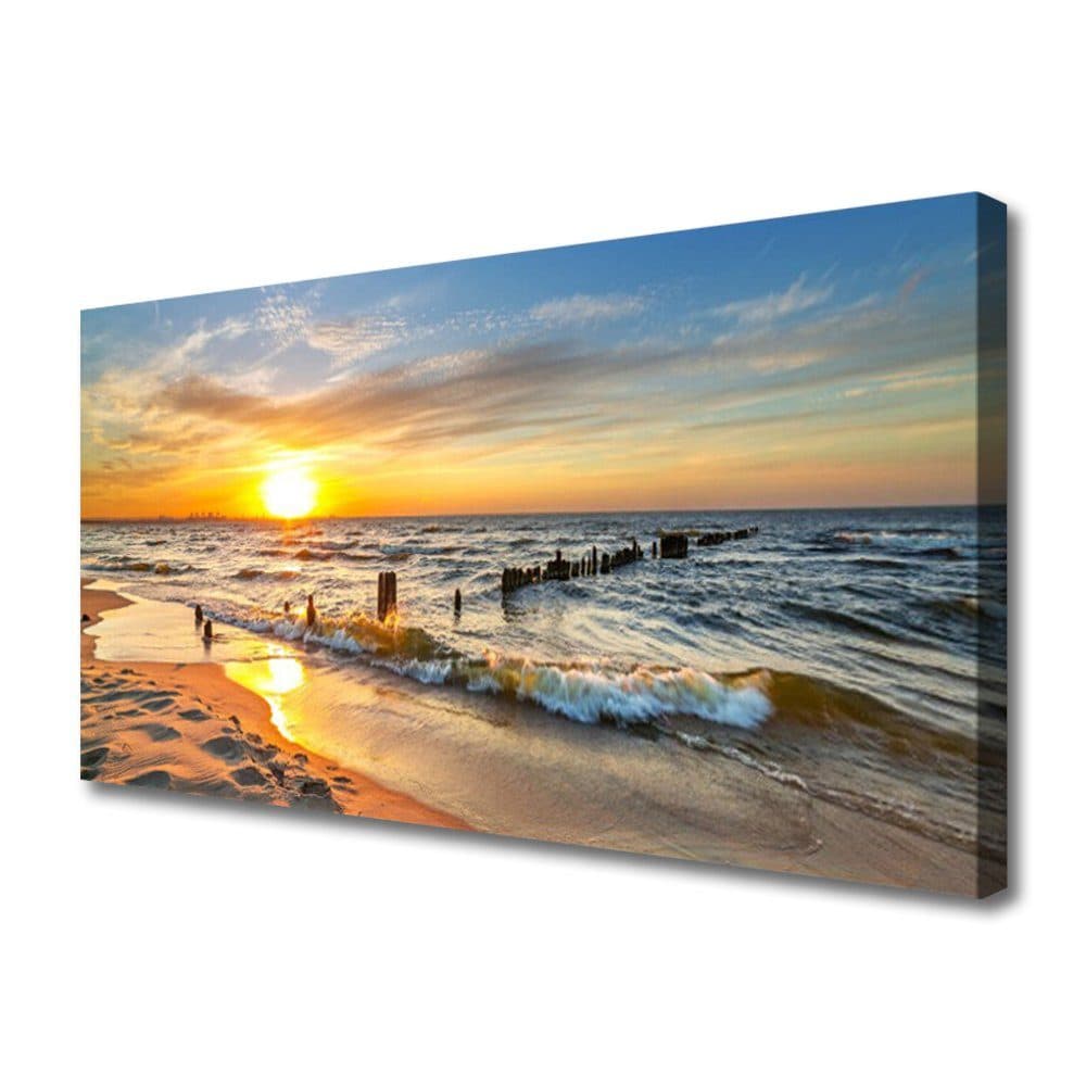 Tulup Leinwandbild Meer-Sonnenuntergang Strand Modern XXL - Bild 2