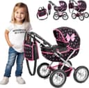 kinderplay Puppenwagen mit Tasche – verstellbar – Spielspaß ab 3 Jahren Bild 2