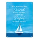 speecheese Metallschild Segelboot Aquarell Spruch 21x28 cm Bild 2