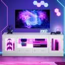 OUNUO TV-Schrank 148 cm Weiß mit Schubladen Bild 2
