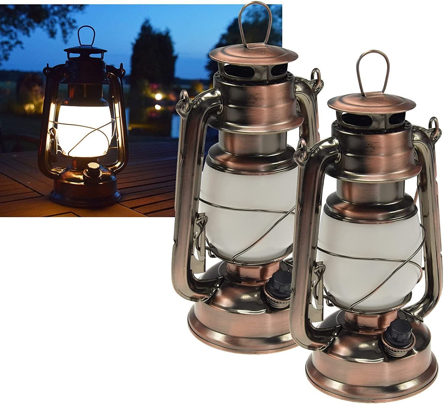 ChiliTec LED Camping Laterne Retro Design Dimmbar Kupfer - Bild 2