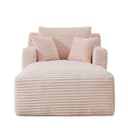 SIKAINI Chaiselongue Sofa Modern Rosa Cord Bild 2