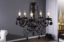 riess-ambiente Kronleuchter BLACK CRYSTAL 55cm Schwarz Barock Design Bild 2
