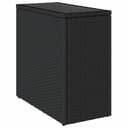 vidaXL Gartentisch mit Glasplatte Schwarz PE-Rattan Bild 2