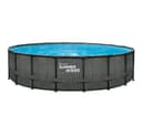 Stilvoller Stahl- und Rattan-Pool in Grau Bild 2