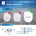 Benkstein WC-Sitz Premium Toilettendeckel antibakteriell D-Form Weiß Bild 2