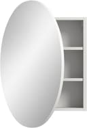 WELLTIME Spiegelschrank Litica Weiß 70cm Rund Bild 2