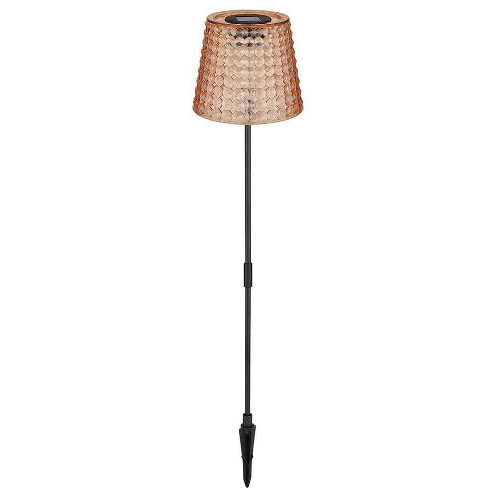 GLOBO LIGHTING Solarleuchte 2er Set Warmweiß Kristalloptik Schwarz Gold - Bild 2