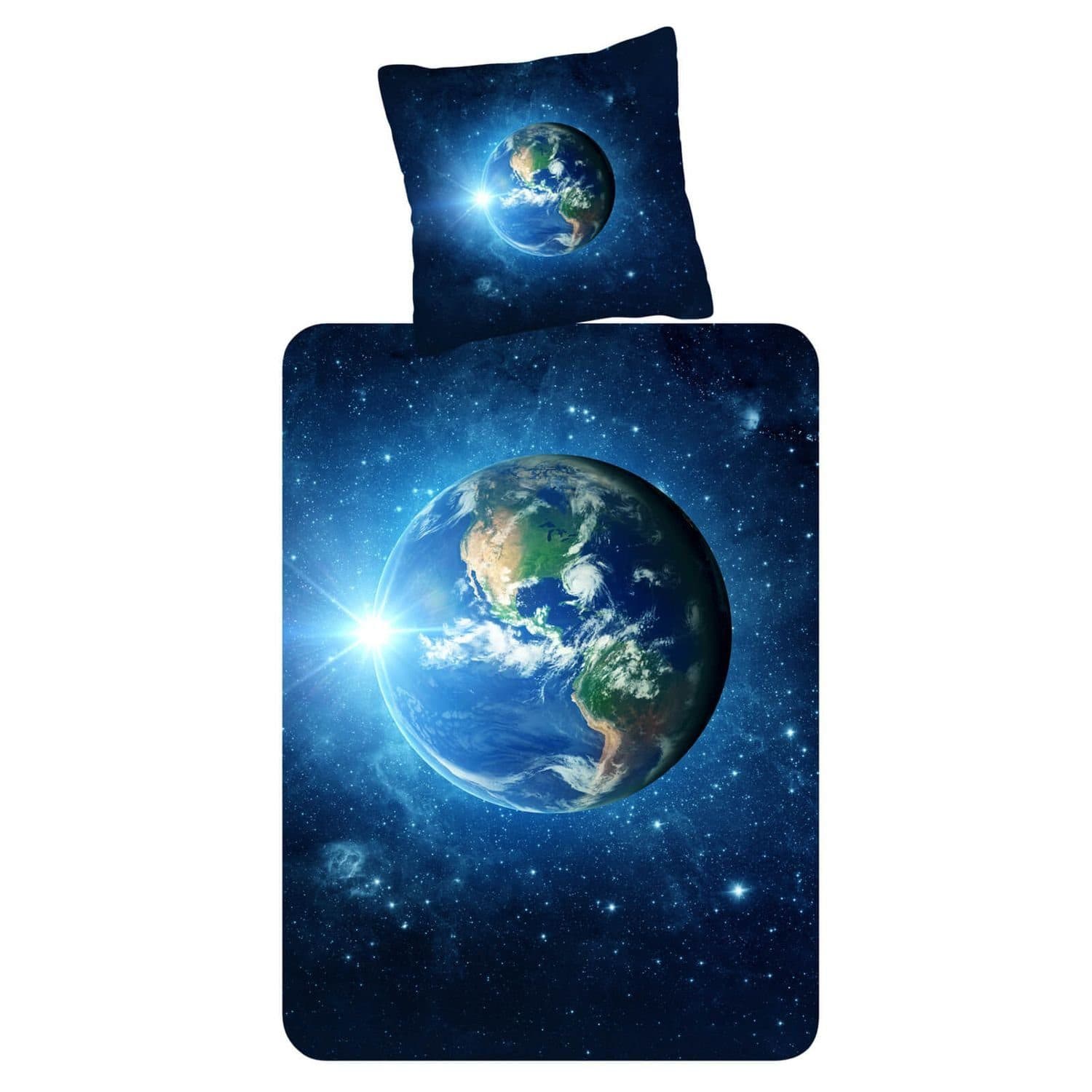 ESPiCO Kinderbettwäsche Earth Blau Trendy Bedding Renforcé 2-teilig Weltall - Bild 2