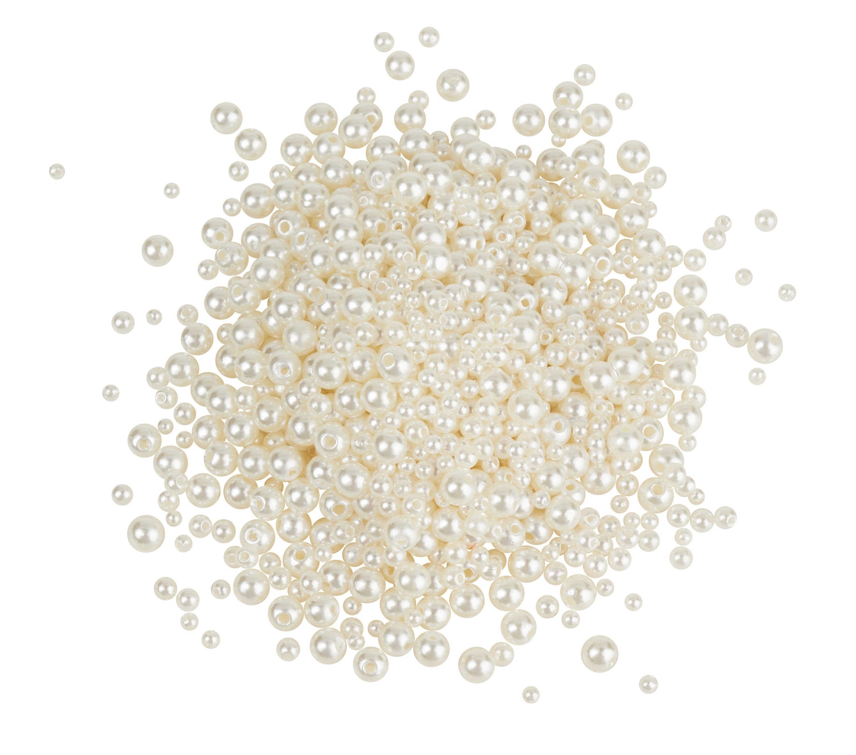VBS XXL Bastelperlen 1000-tlg. Weiß Kunststoff Großpackung