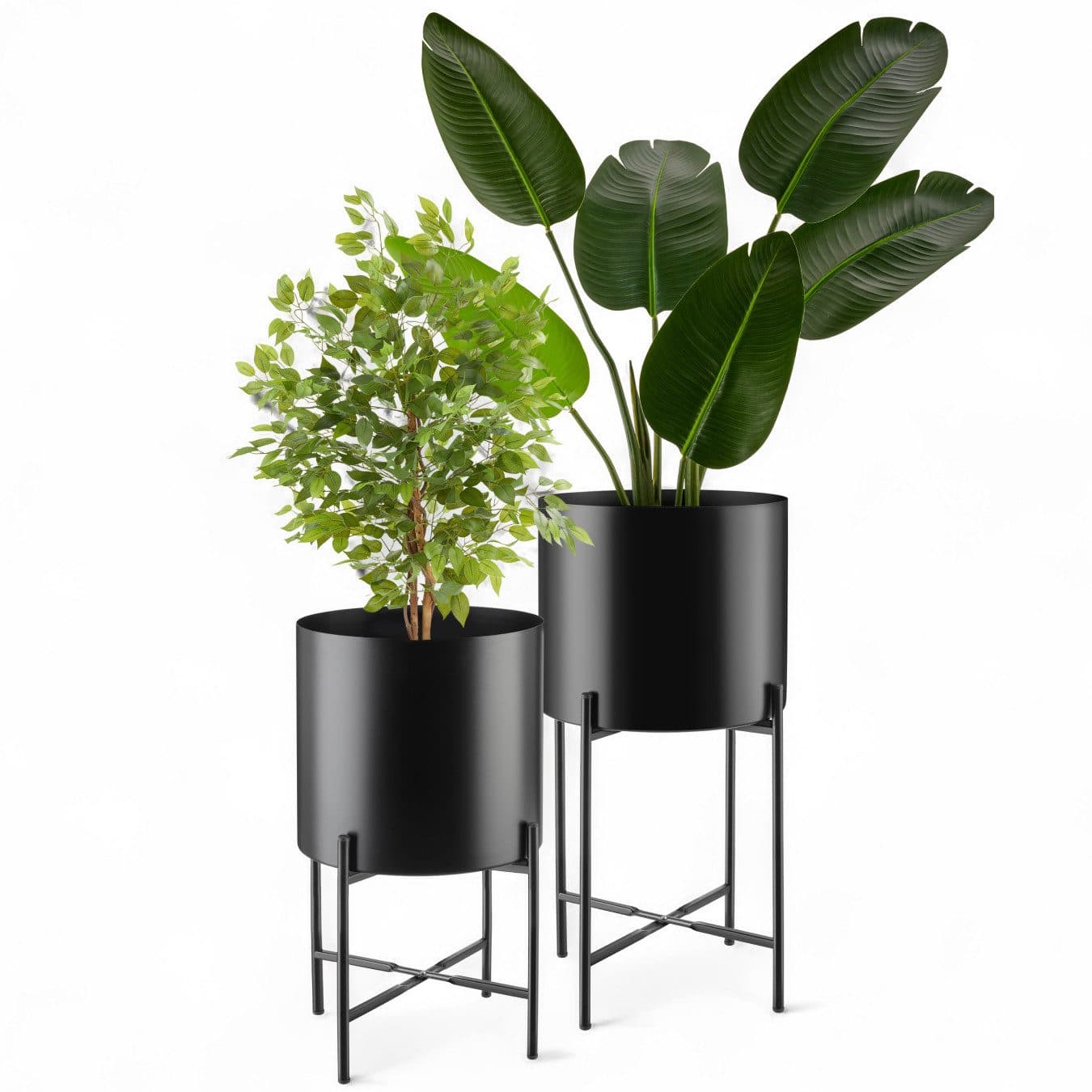 tectake Pflanzenständer 2-teilig Industrial Style Schwarz - Bild 2