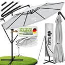 tillvex Sonnenschirm 300-350 cm Kurbel Ampelschirm mit Ständer Bild 2