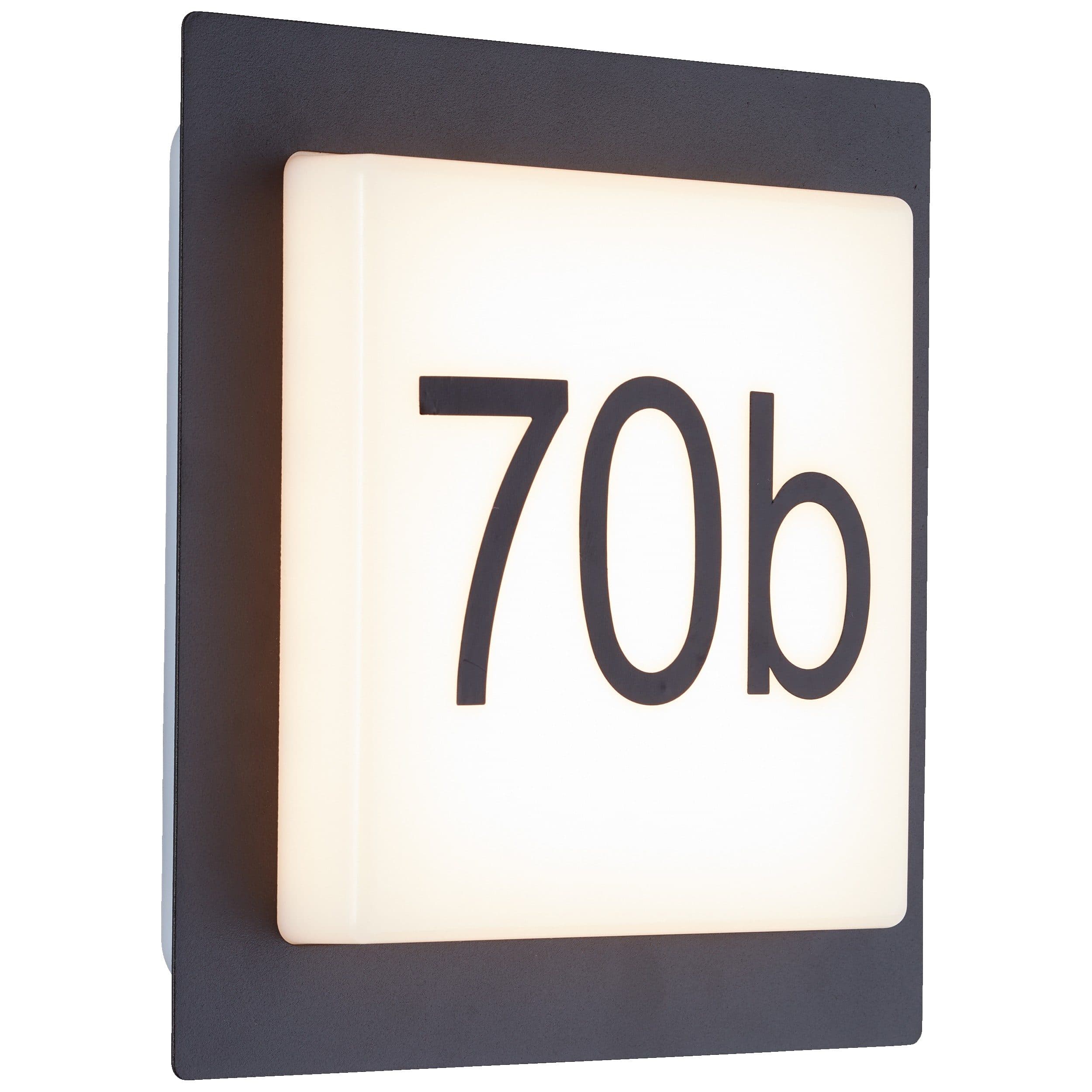 Lightbox LED Außen-Wandleuchte Warmweiß mit Hausnummer - Bild 2